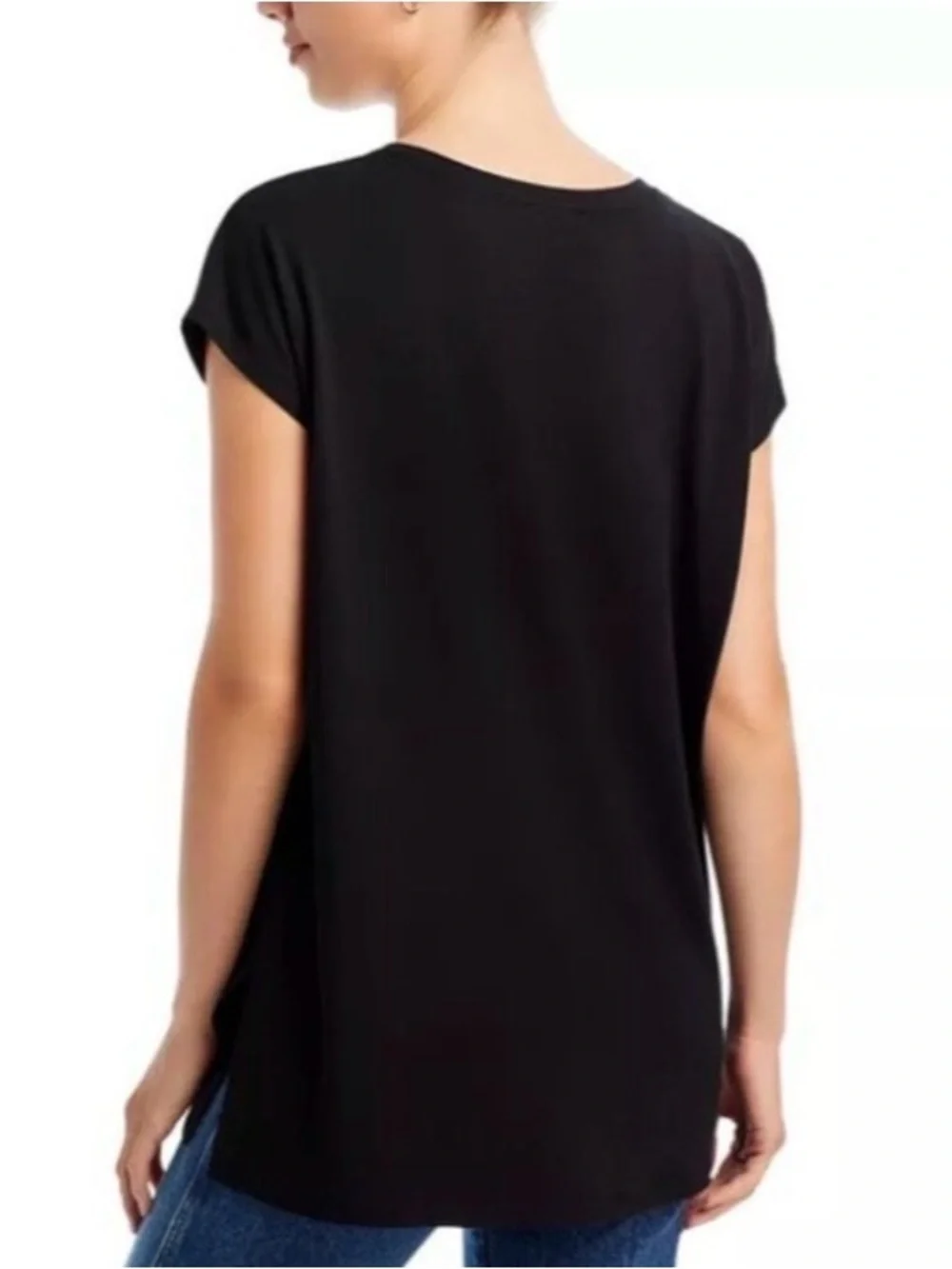 Eileen Fisher V-Neck Short Sleeve Tee - Picture 2 of 11